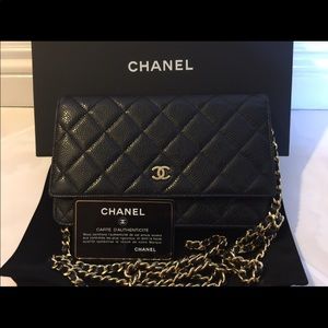 NEW Chanel Caviar Black WOC (Wallet On Chain )